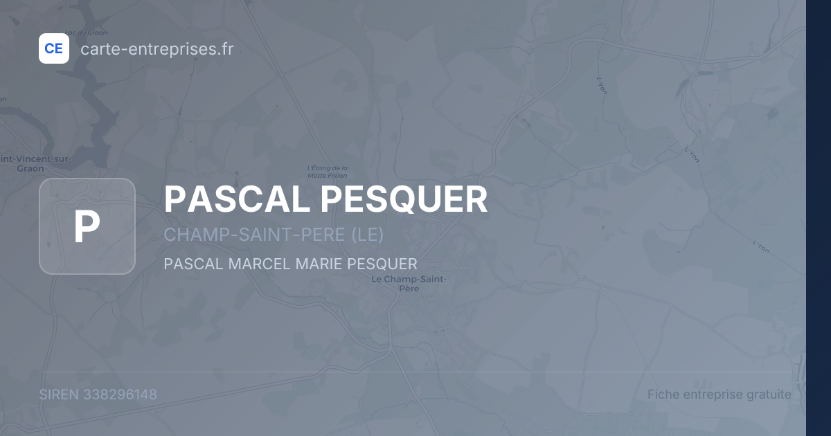 PASCAL PESQUER — 338296148 — fiche entreprise