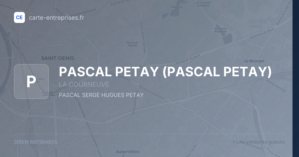PASCAL PETAY — 897394805 — fiche entreprise