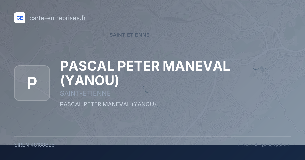 PASCAL PETER MANEVAL (YANOU) — 481888261 — fiche entreprise