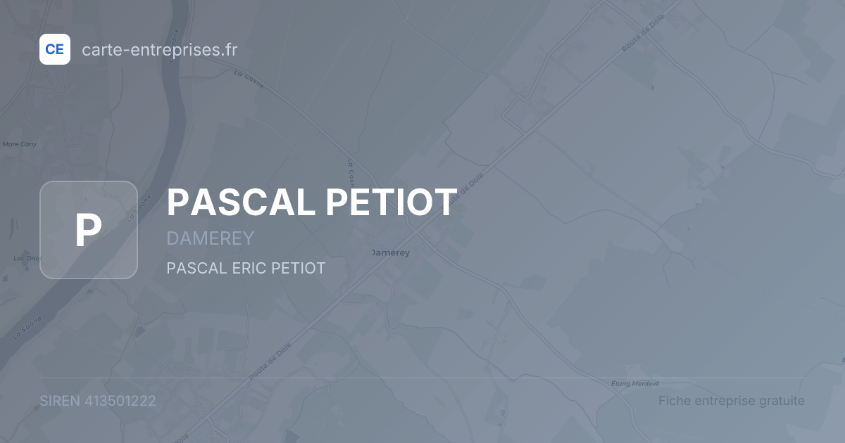PASCAL PETIOT — 413501222 — fiche entreprise