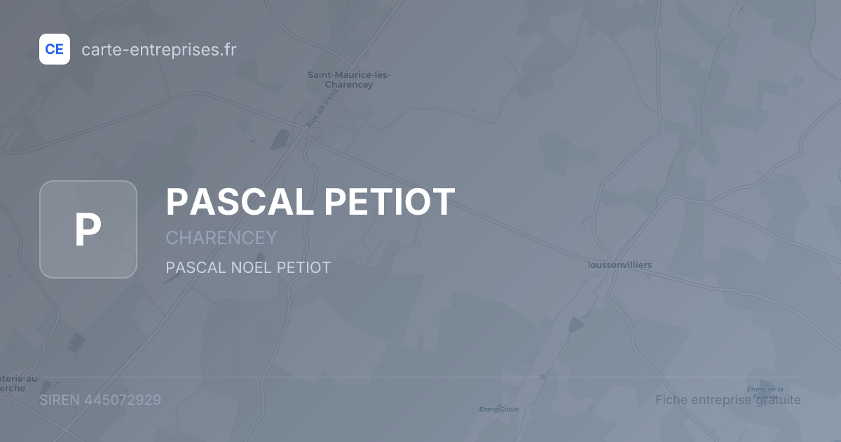 PASCAL PETIOT — 445072929 — fiche entreprise
