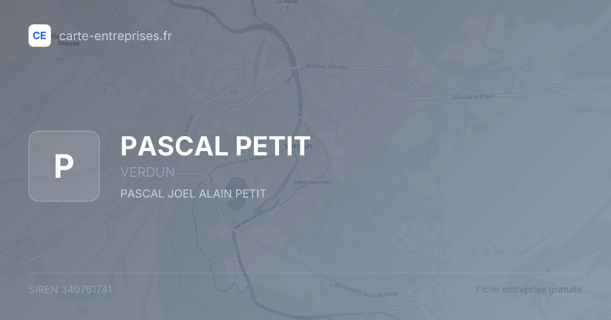 PASCAL PETIT — 340761741 — fiche entreprise