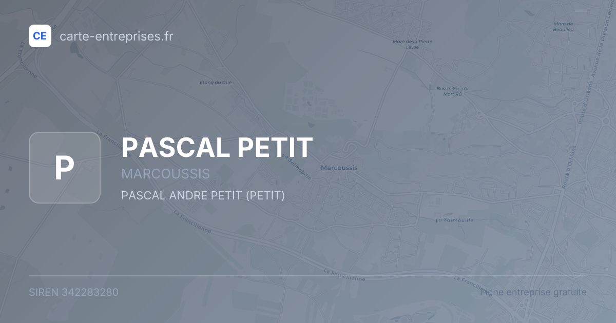 PASCAL PETIT — 342283280 — fiche entreprise
