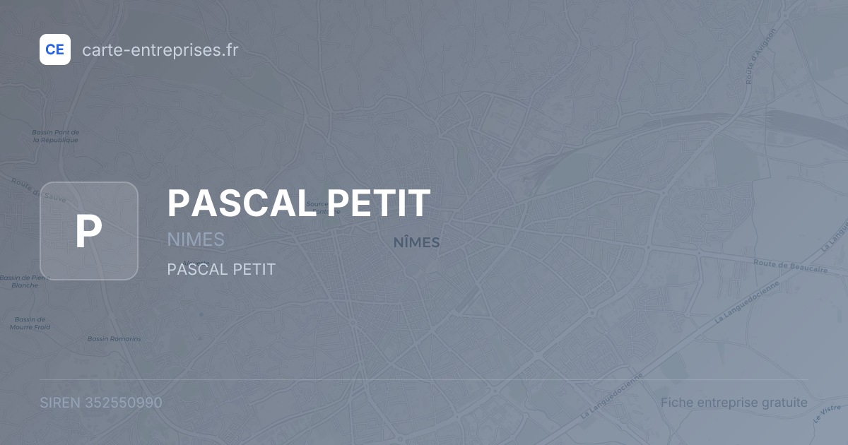 PASCAL PETIT — 352550990 — fiche entreprise