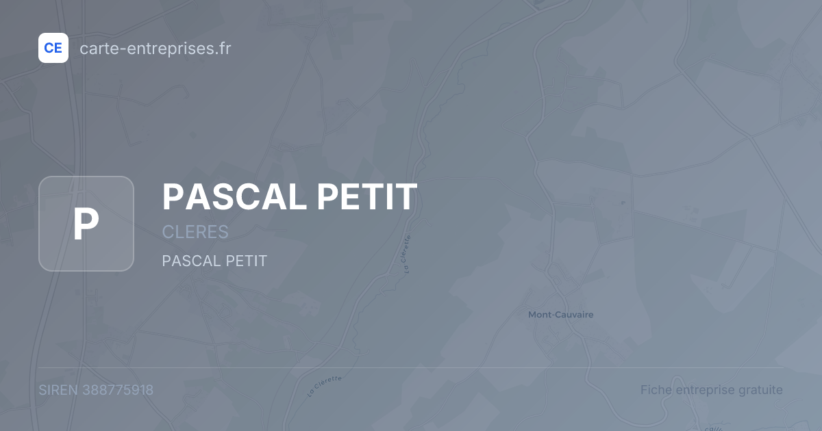 PASCAL PETIT — 388775918 — fiche entreprise
