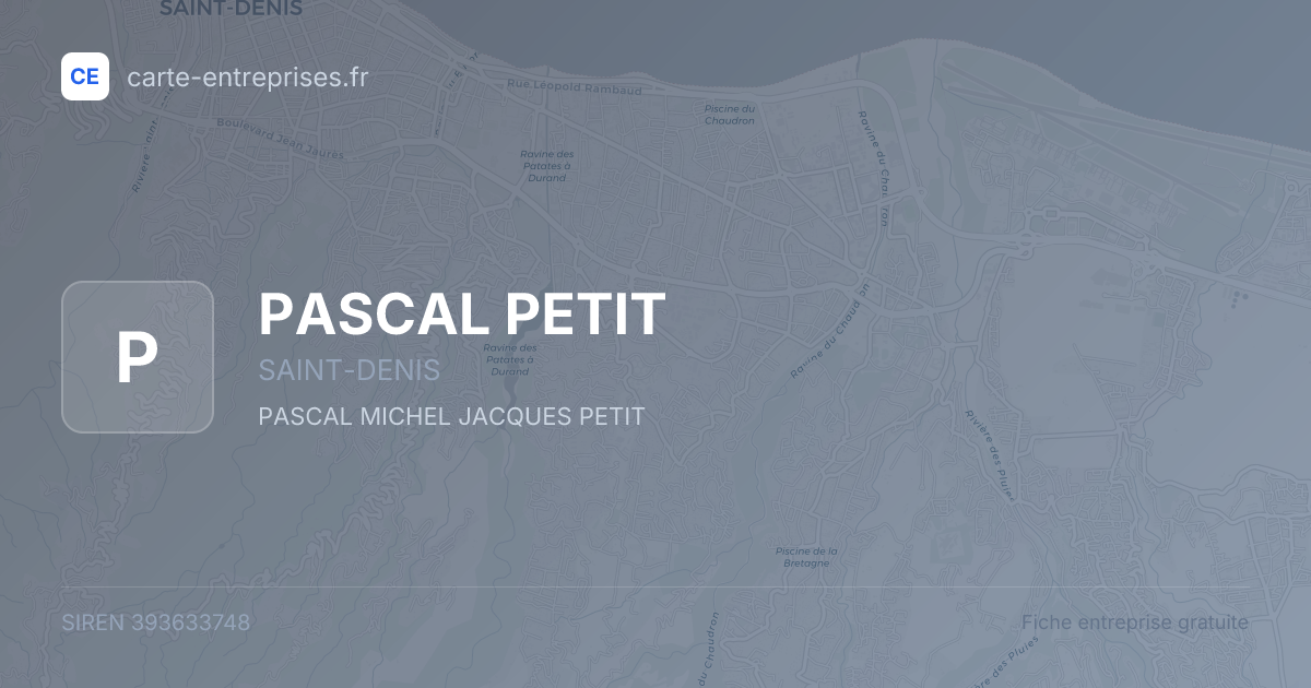 PASCAL PETIT — 393633748 — fiche entreprise
