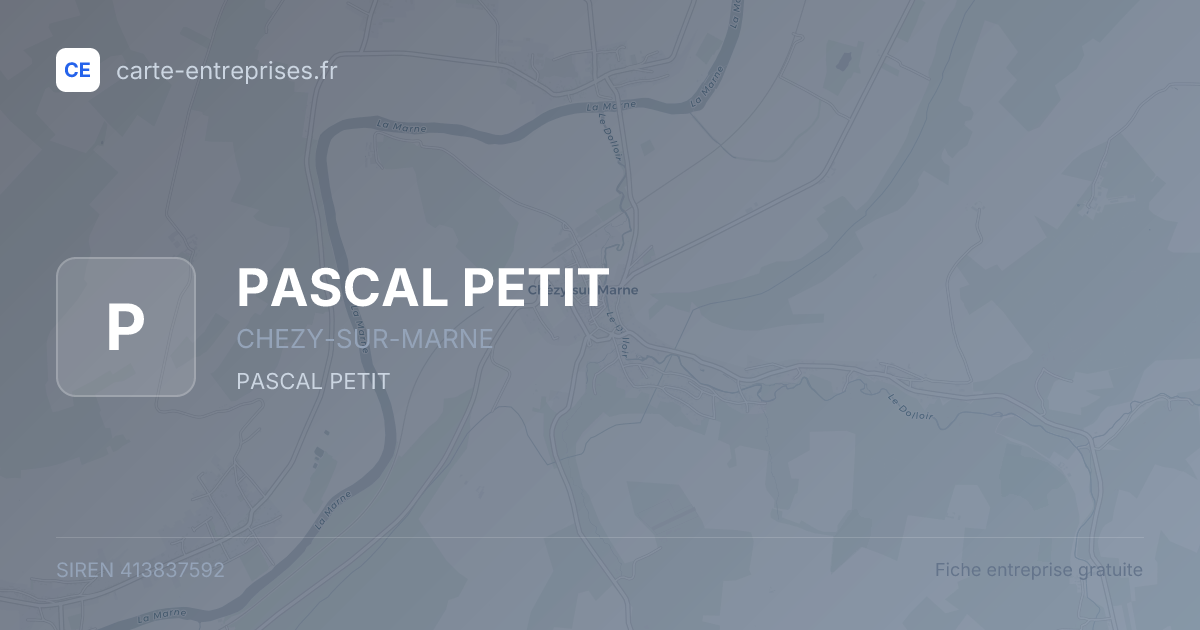 PASCAL PETIT — 413837592 — fiche entreprise