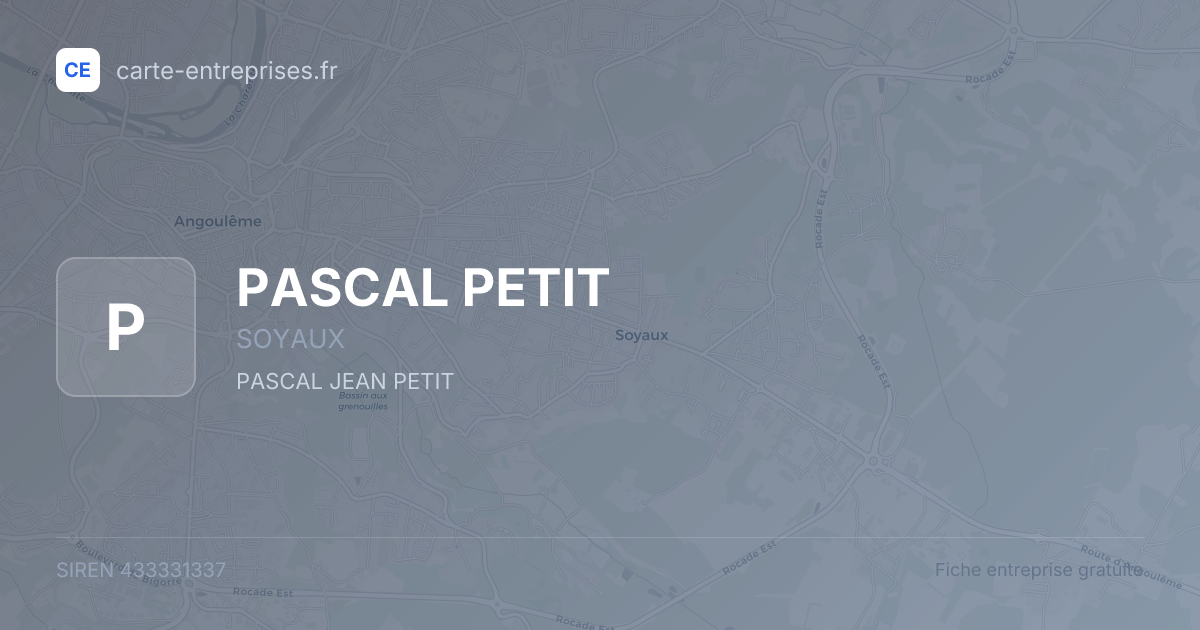 PASCAL PETIT — 433331337 — fiche entreprise
