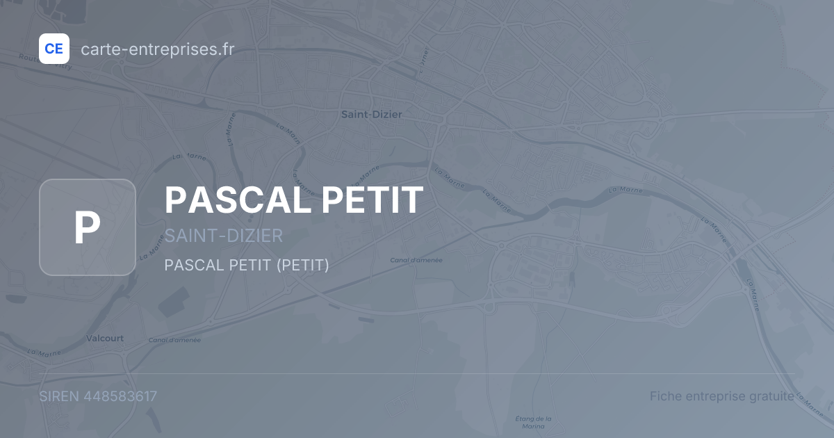 PASCAL PETIT — 448583617 — fiche entreprise