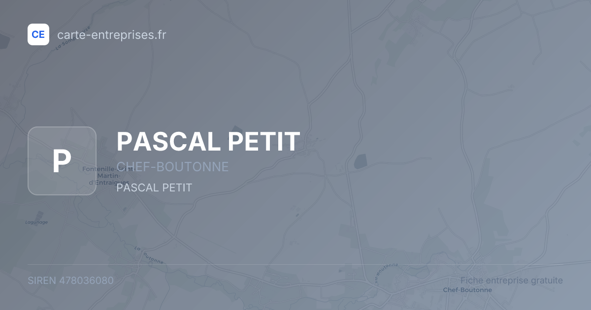 PASCAL PETIT — 478036080 — fiche entreprise