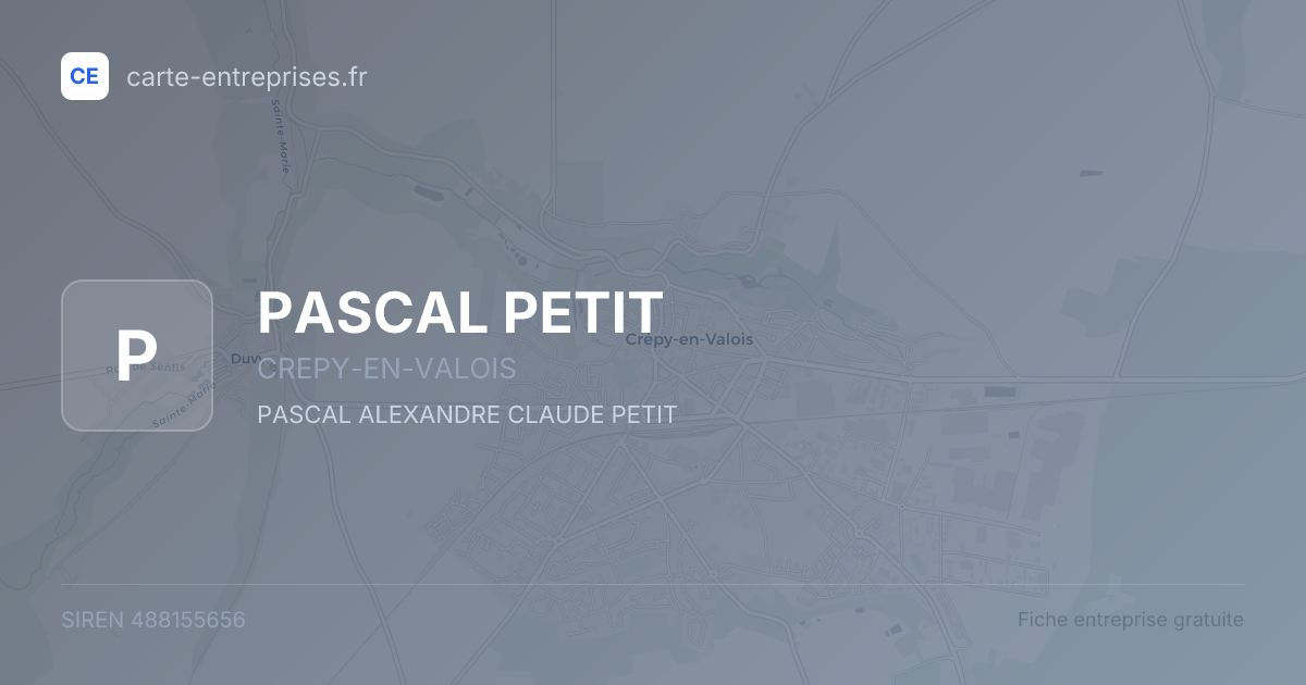 PASCAL PETIT — 488155656 — fiche entreprise