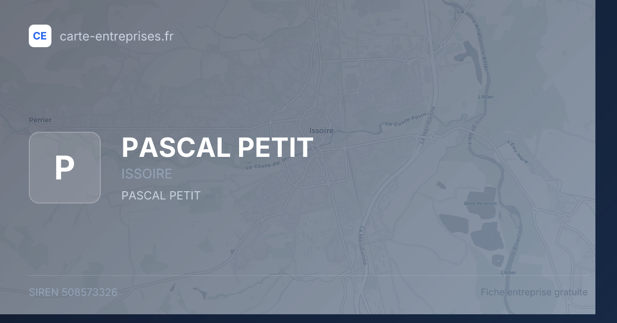 PASCAL PETIT — 508573326 — fiche entreprise