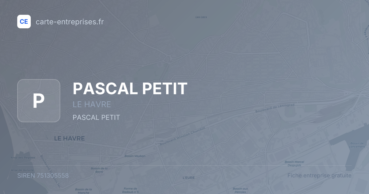 PASCAL PETIT — 751305558 — fiche entreprise