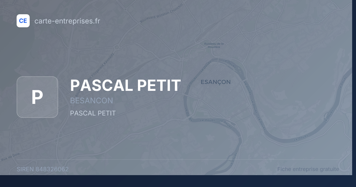 PASCAL PETIT — 848326062 — fiche entreprise