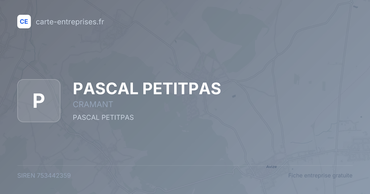 PASCAL PETITPAS — 753442359 — fiche entreprise