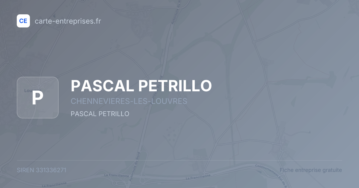 PASCAL PETRILLO — 331336271 — fiche entreprise