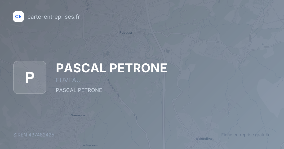 PASCAL PETRONE — 437482425 — fiche entreprise