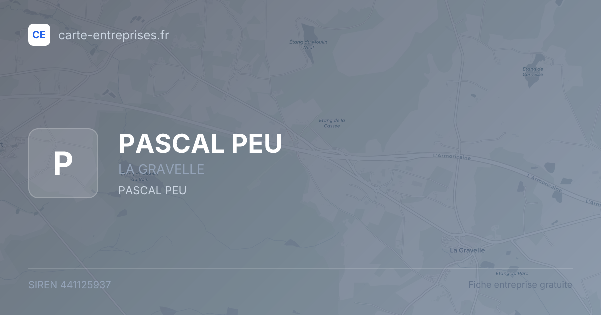 PASCAL PEU — 441125937 — fiche entreprise