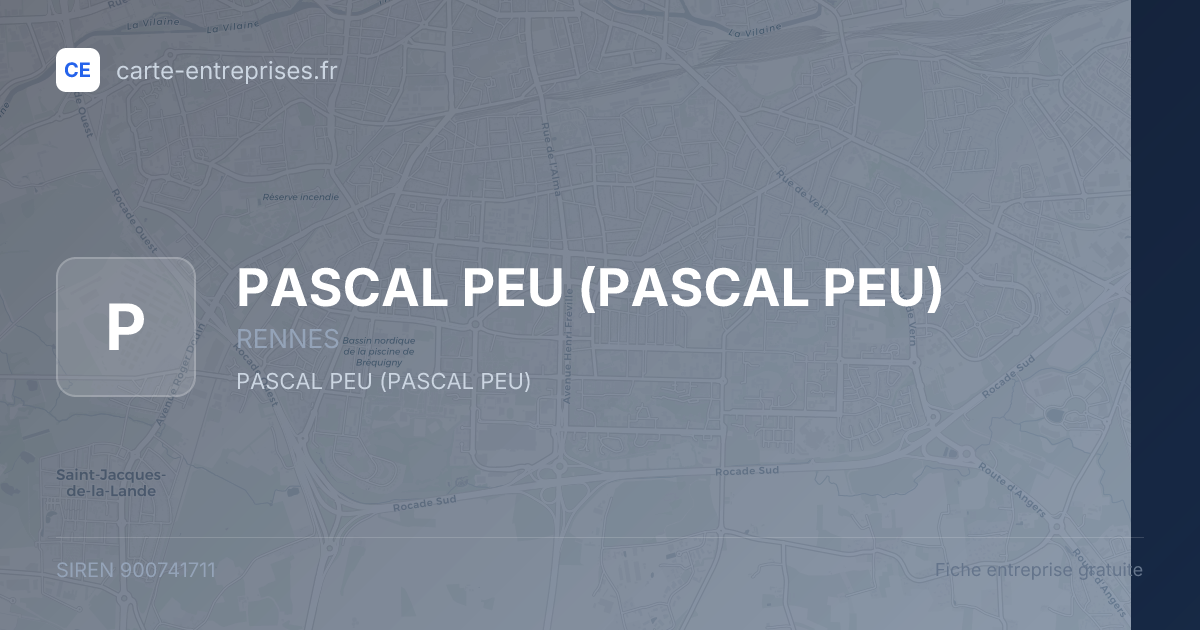 PASCAL PEU — 900741711 — fiche entreprise