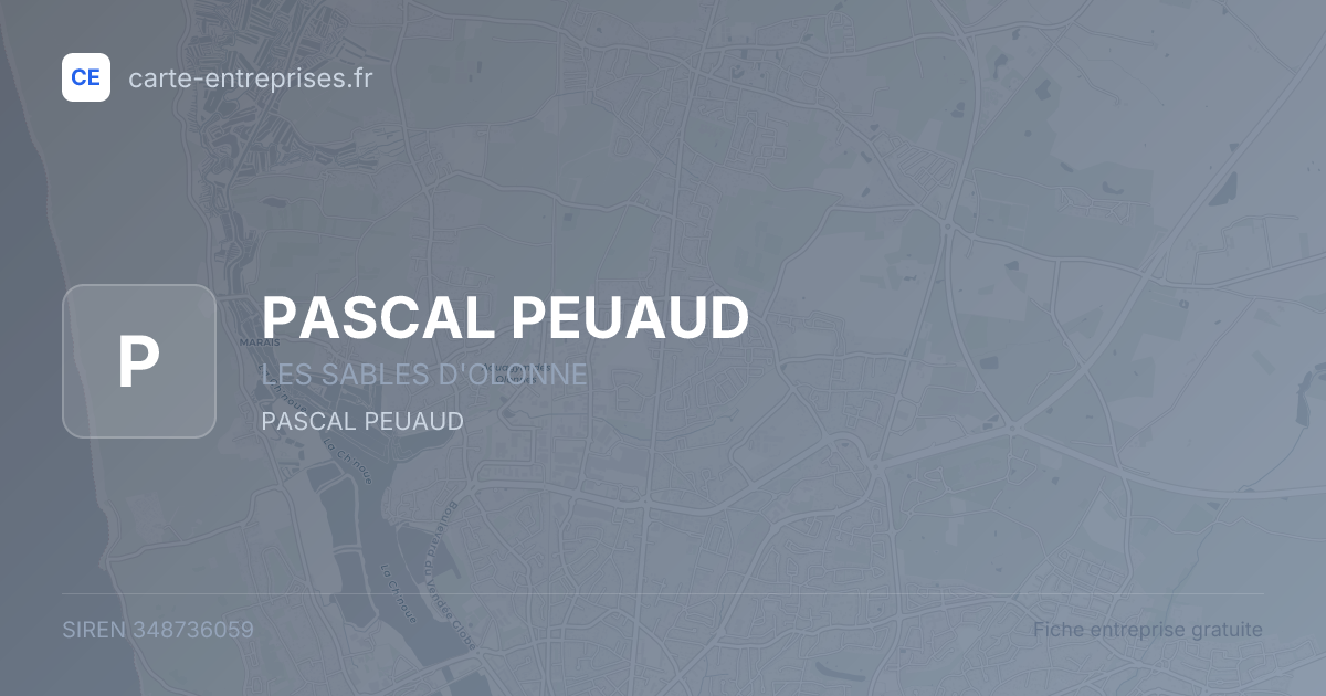 PASCAL PEUAUD — 348736059 — fiche entreprise