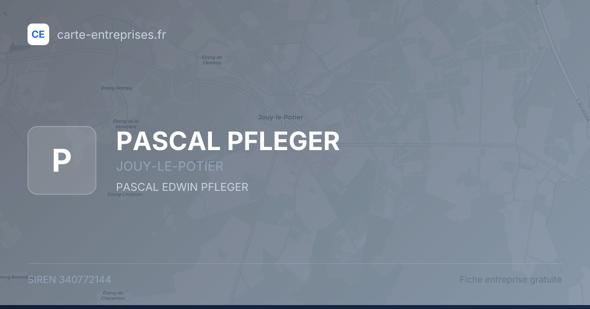 PASCAL PFLEGER — 340772144 — fiche entreprise