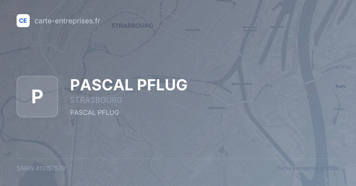 PASCAL PFLUG — 413157579 — fiche entreprise