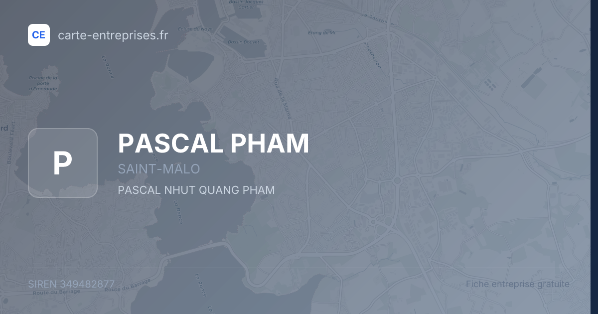PASCAL PHAM — 349482877 — fiche entreprise