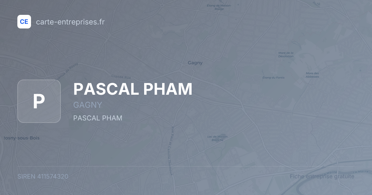 PASCAL PHAM — 411574320 — fiche entreprise