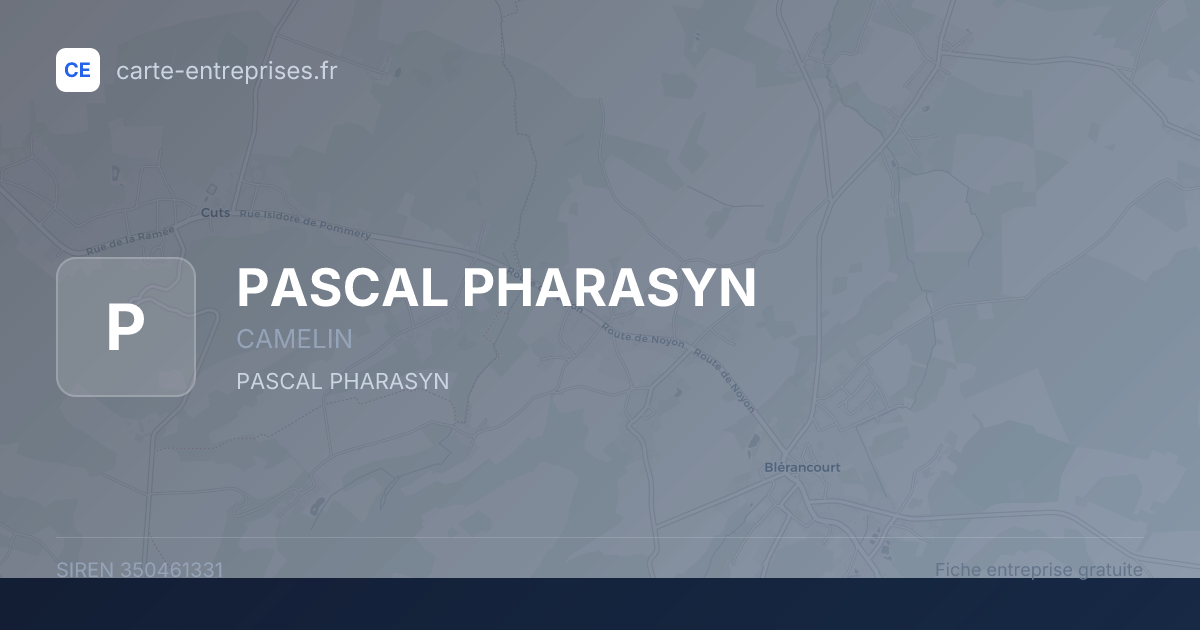 PASCAL PHARASYN — 350461331 — fiche entreprise