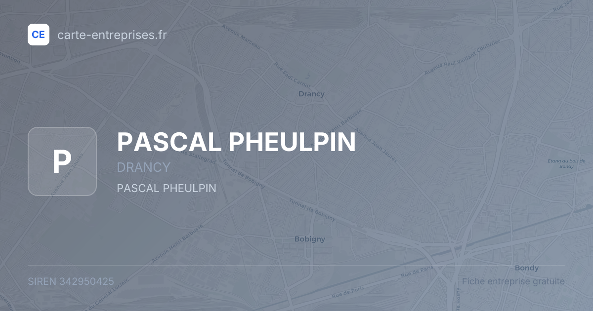 PASCAL PHEULPIN — 342950425 — fiche entreprise