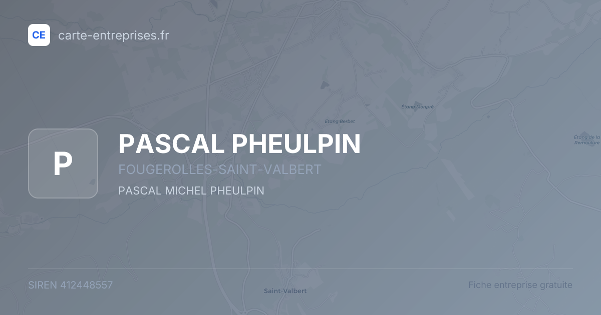 PASCAL PHEULPIN — 412448557 — fiche entreprise