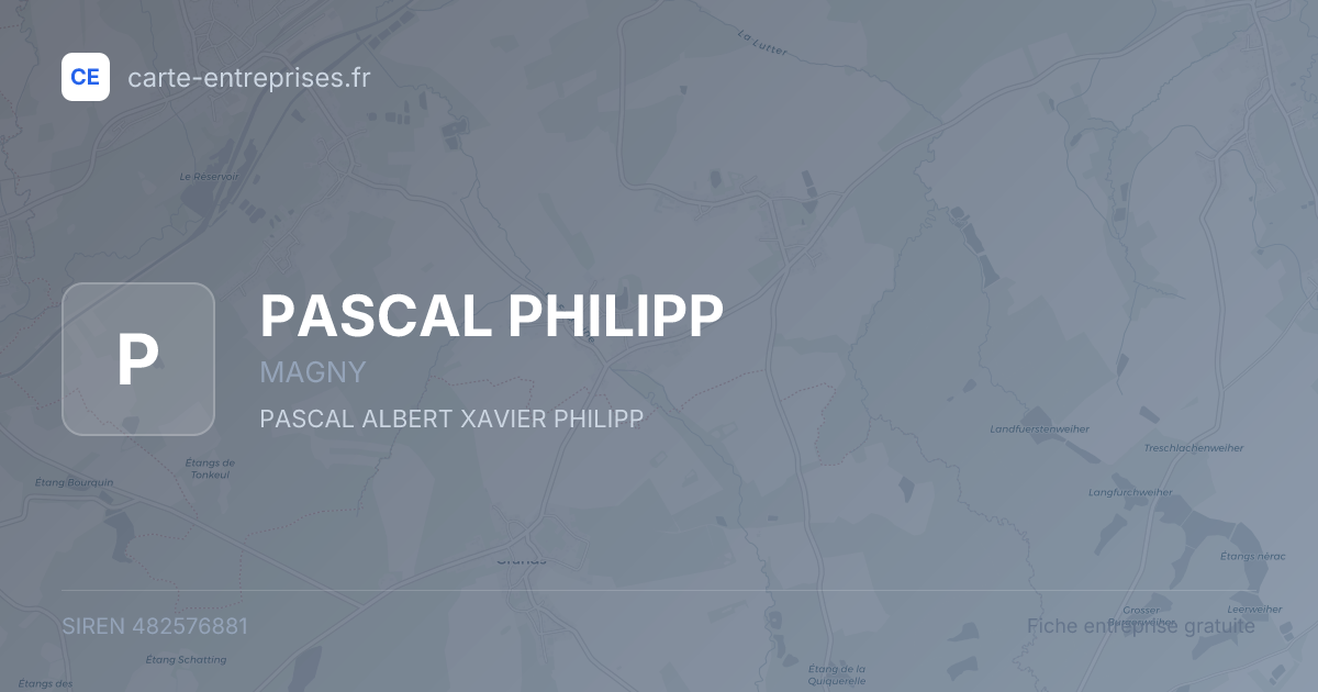 PASCAL PHILIPP — 482576881 — fiche entreprise