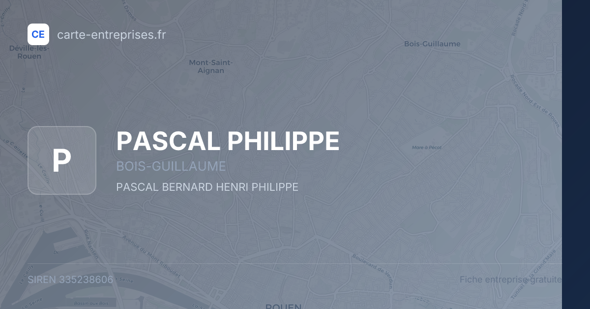 PASCAL PHILIPPE — 335238606 — fiche entreprise