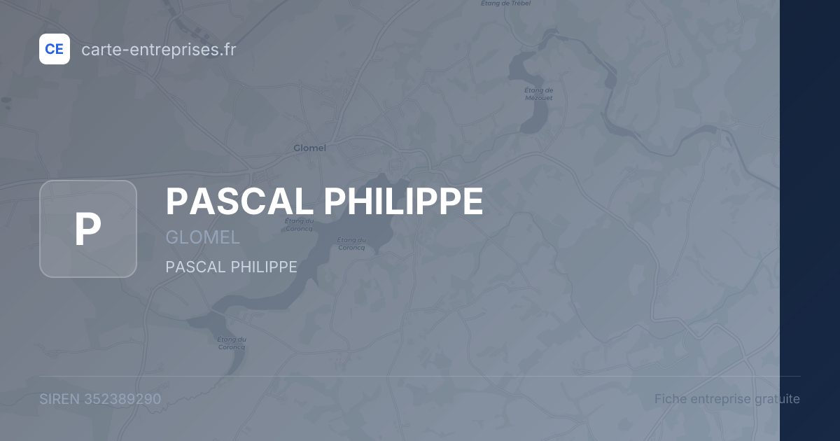 PASCAL PHILIPPE — 352389290 — fiche entreprise