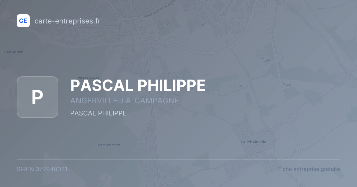 PASCAL PHILIPPE — 377948021 — fiche entreprise
