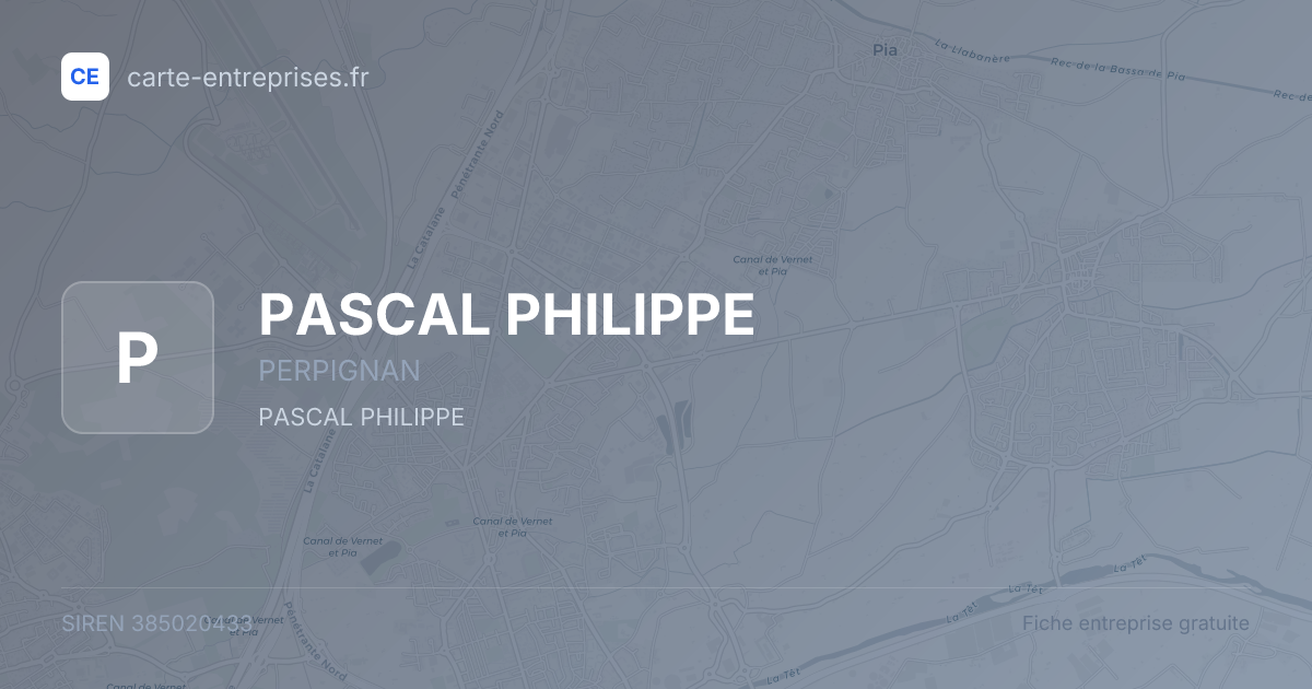 PASCAL PHILIPPE — 385020433 — fiche entreprise