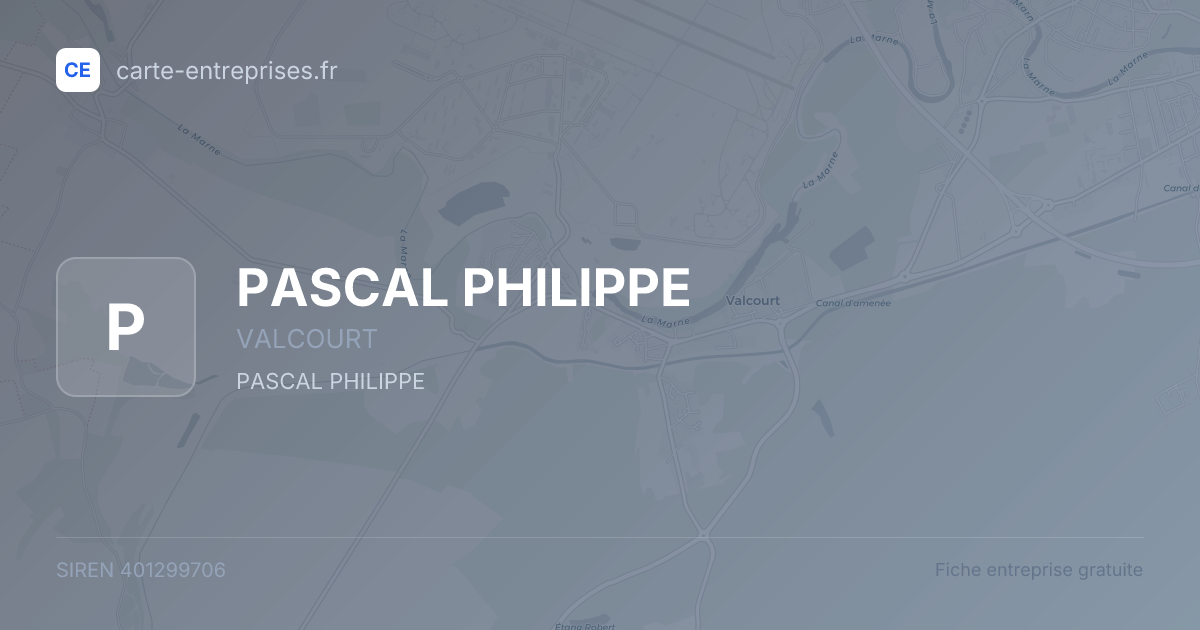PASCAL PHILIPPE — 401299706 — fiche entreprise