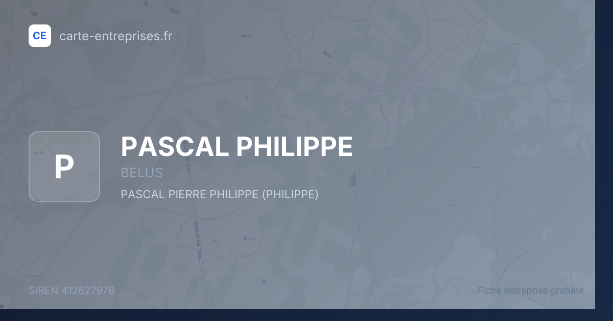 PASCAL PHILIPPE — 412627978 — fiche entreprise