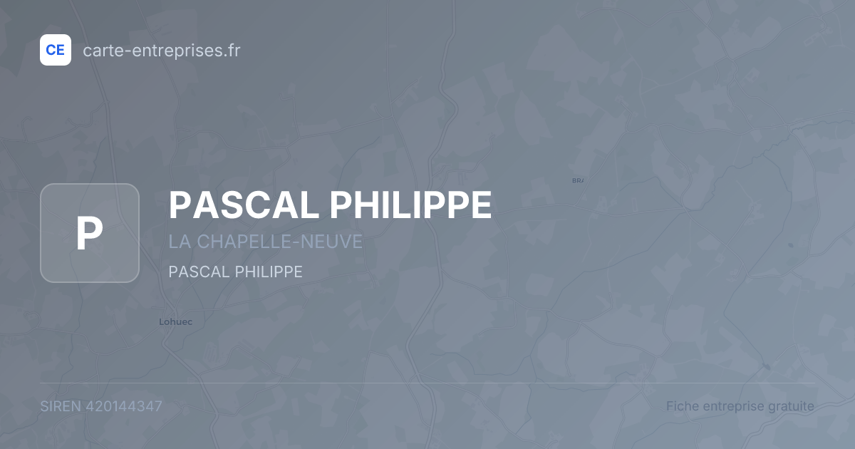 PASCAL PHILIPPE — 420144347 — fiche entreprise