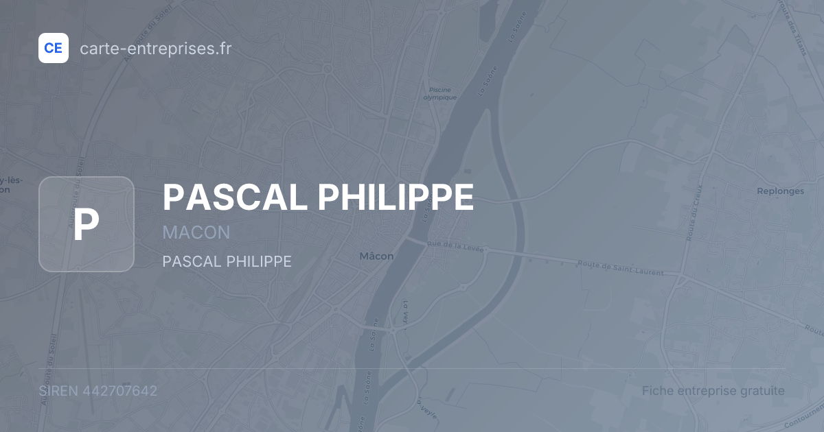 PASCAL PHILIPPE — 442707642 — fiche entreprise