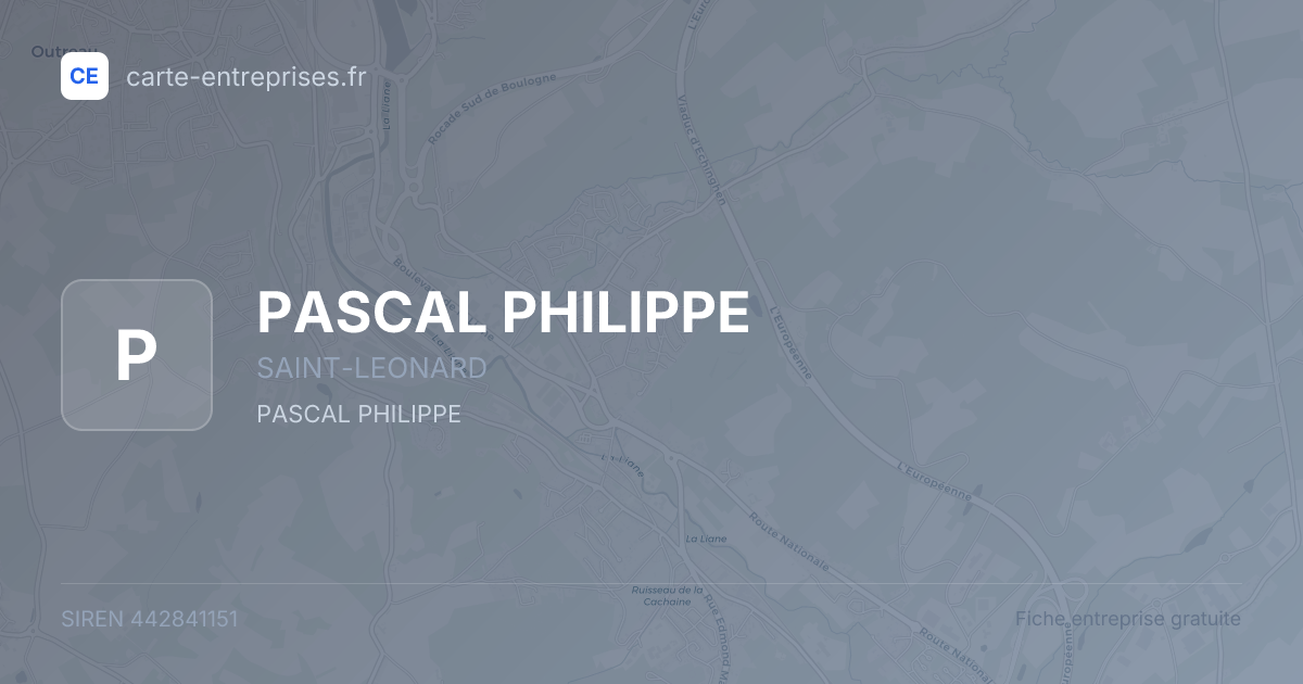 PASCAL PHILIPPE — 442841151 — fiche entreprise