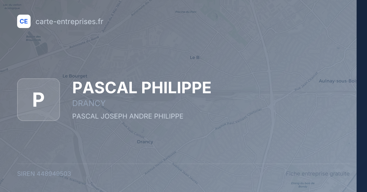 PASCAL PHILIPPE — 448949503 — fiche entreprise