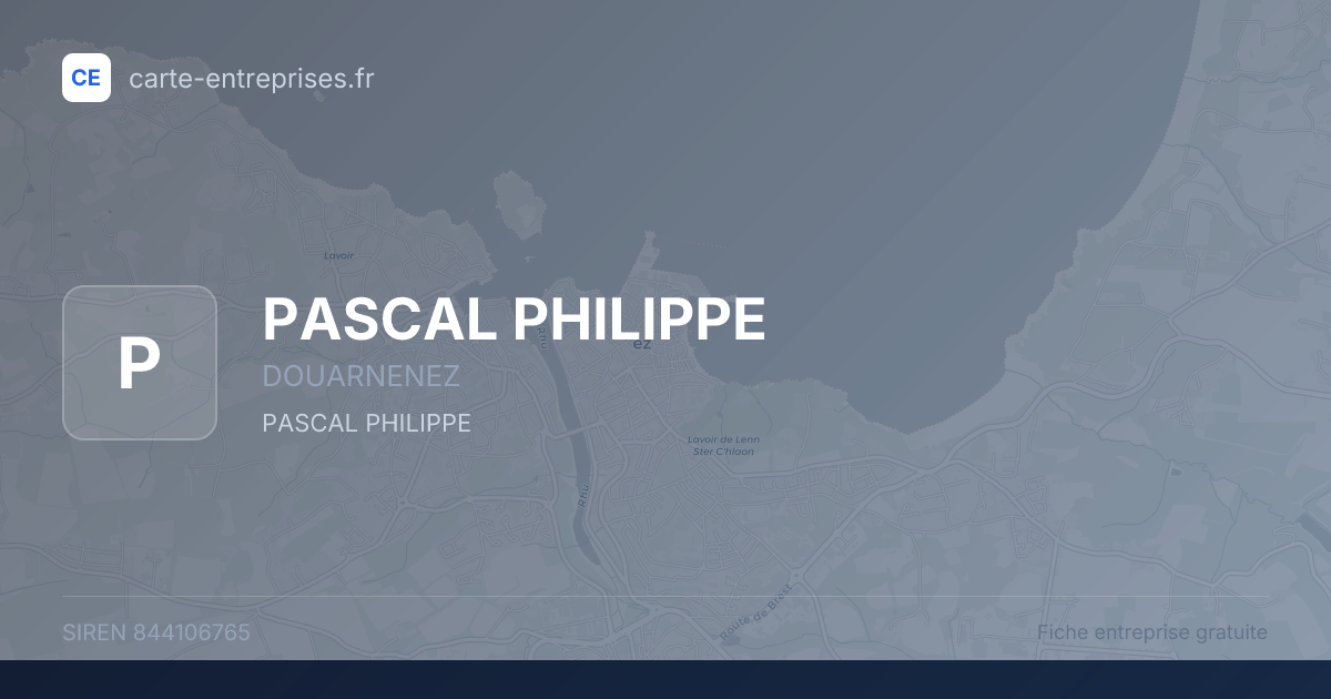 PASCAL PHILIPPE — 844106765 — fiche entreprise
