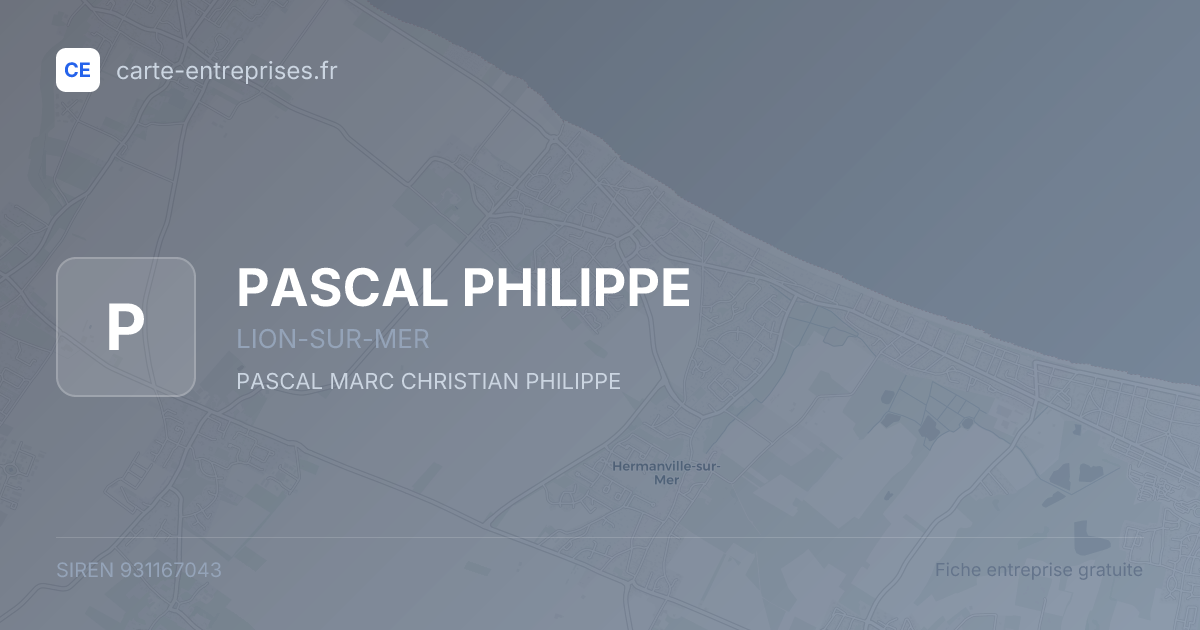 PASCAL PHILIPPE — 931167043 — fiche entreprise