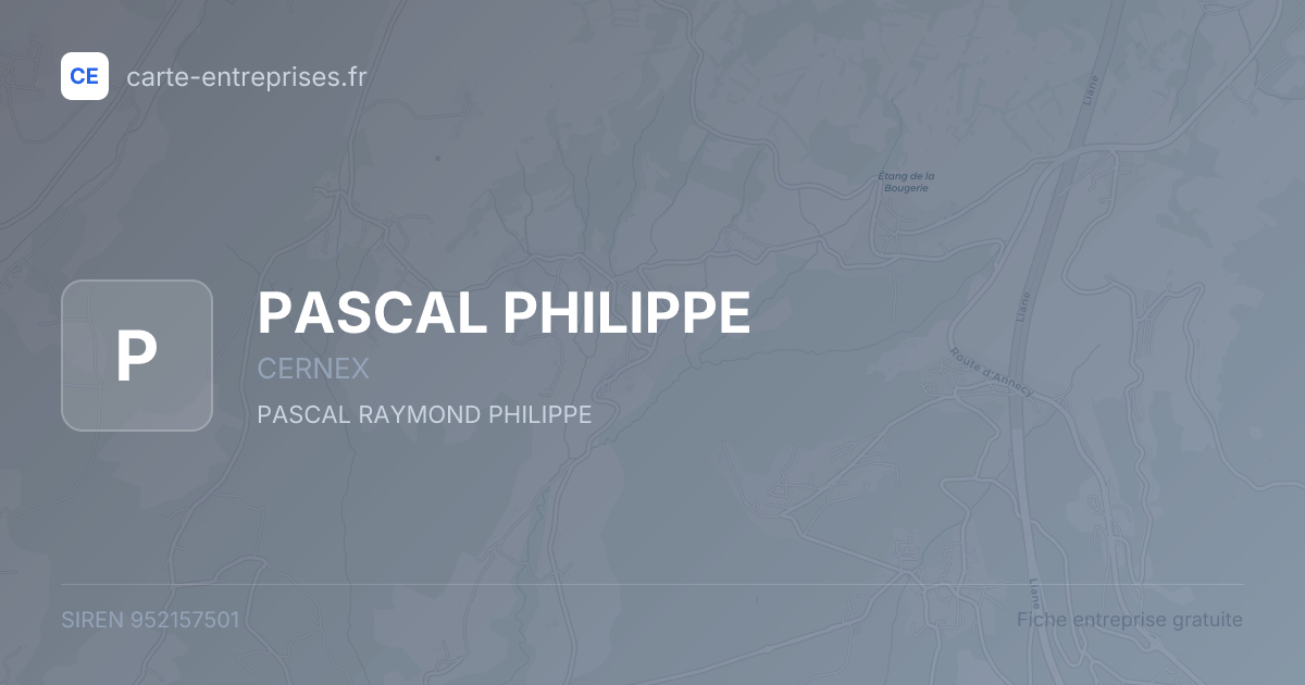 PASCAL PHILIPPE — 952157501 — fiche entreprise