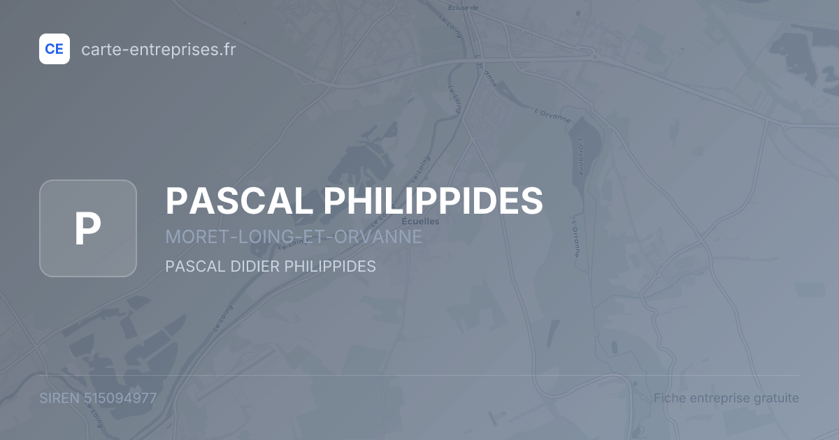 PASCAL PHILIPPIDES — 515094977 — fiche entreprise