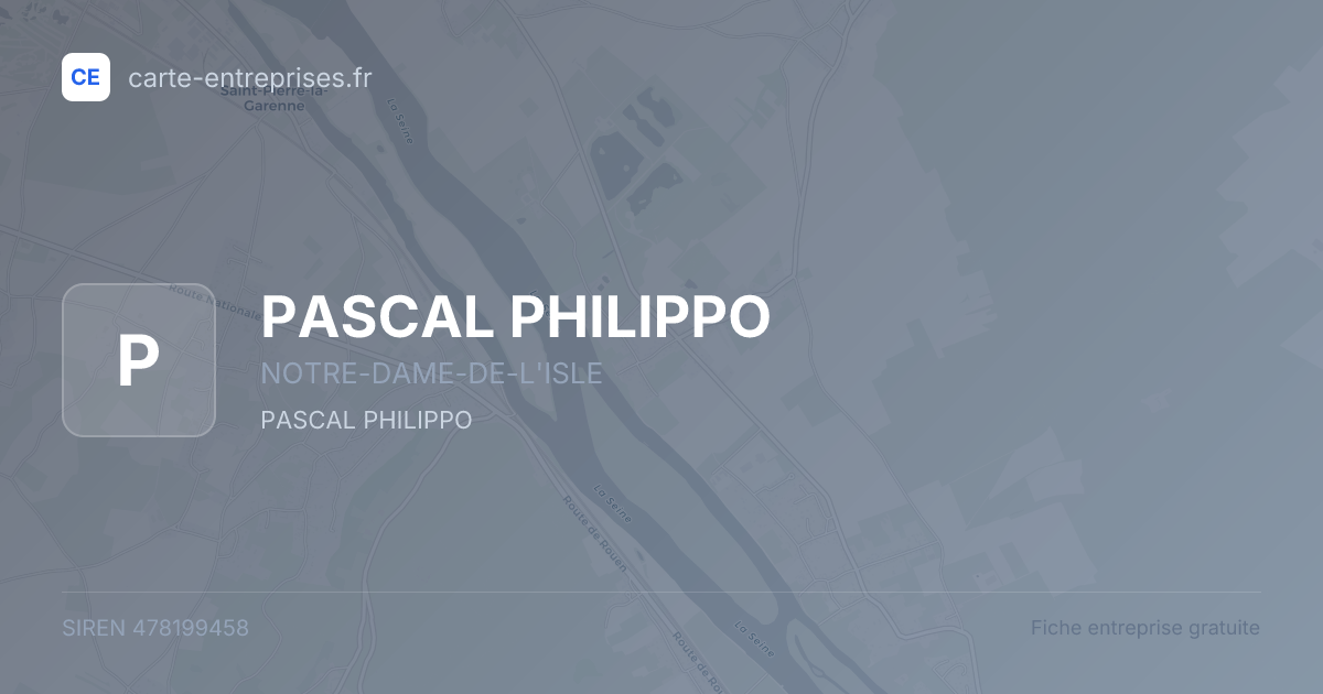 PASCAL PHILIPPO — 478199458 — fiche entreprise