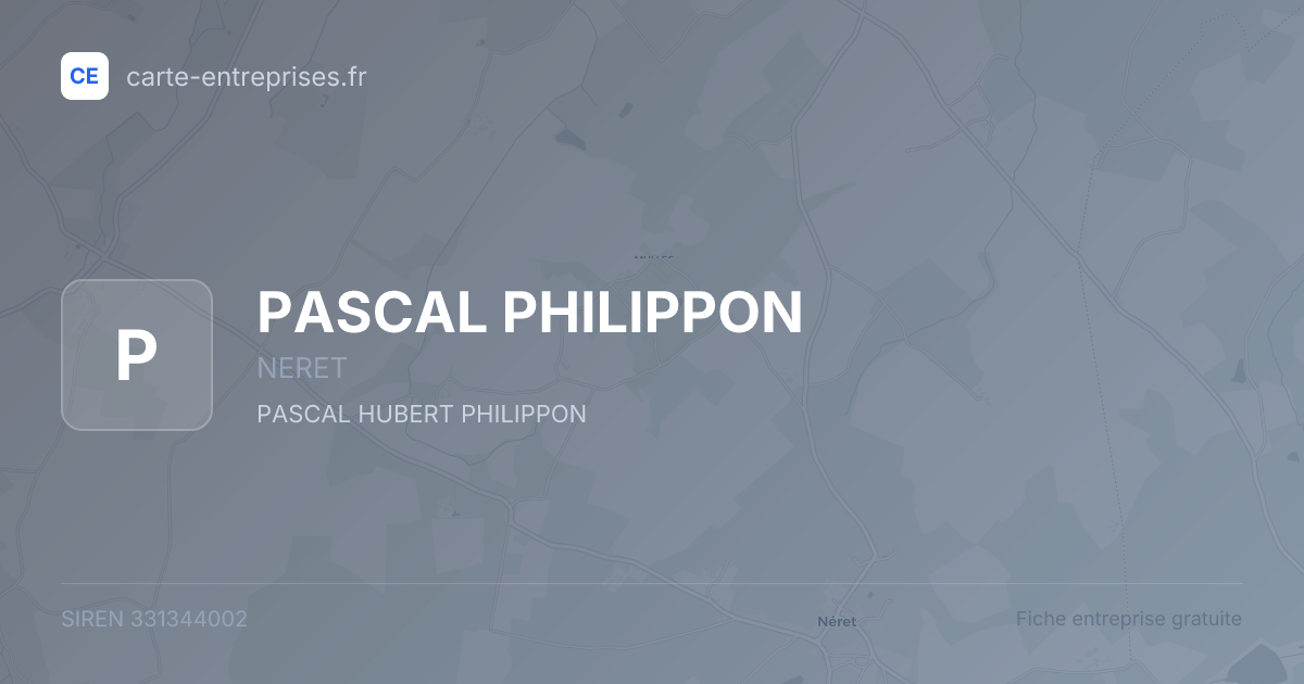 PASCAL PHILIPPON — 331344002 — fiche entreprise