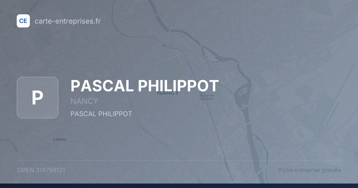 PASCAL PHILIPPOT — 314799131 — fiche entreprise