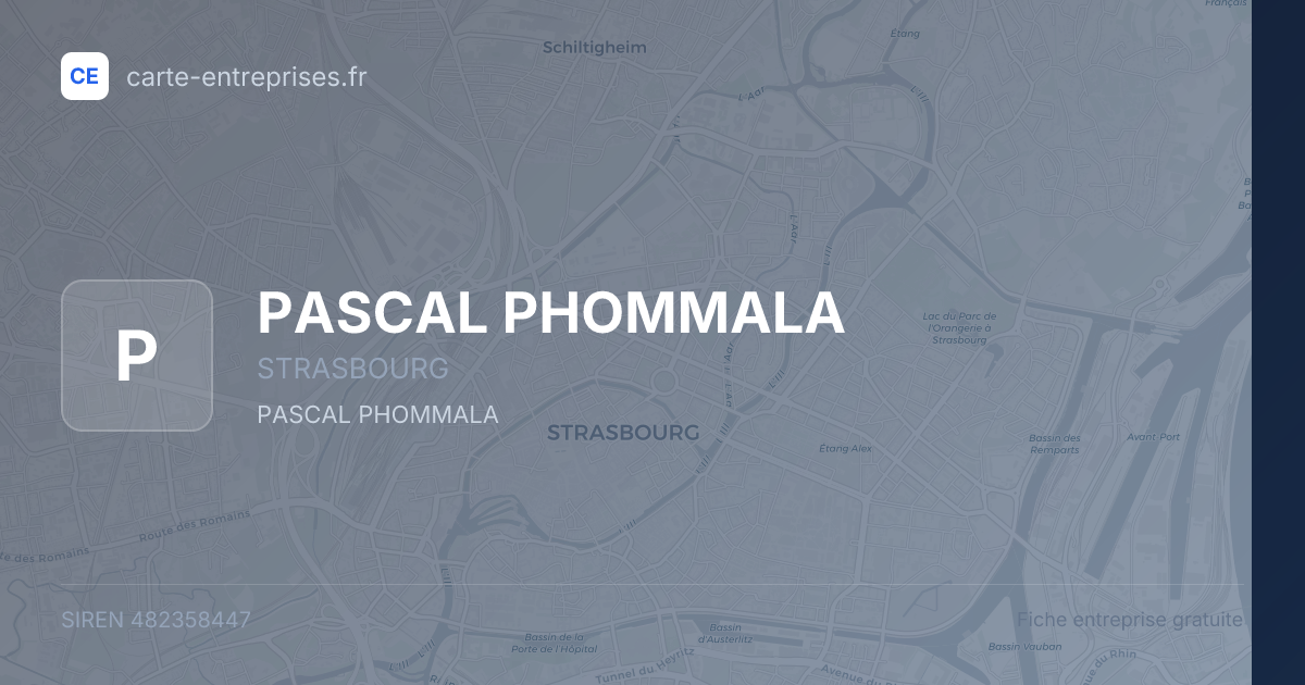 PASCAL PHOMMALA — 482358447 — fiche entreprise